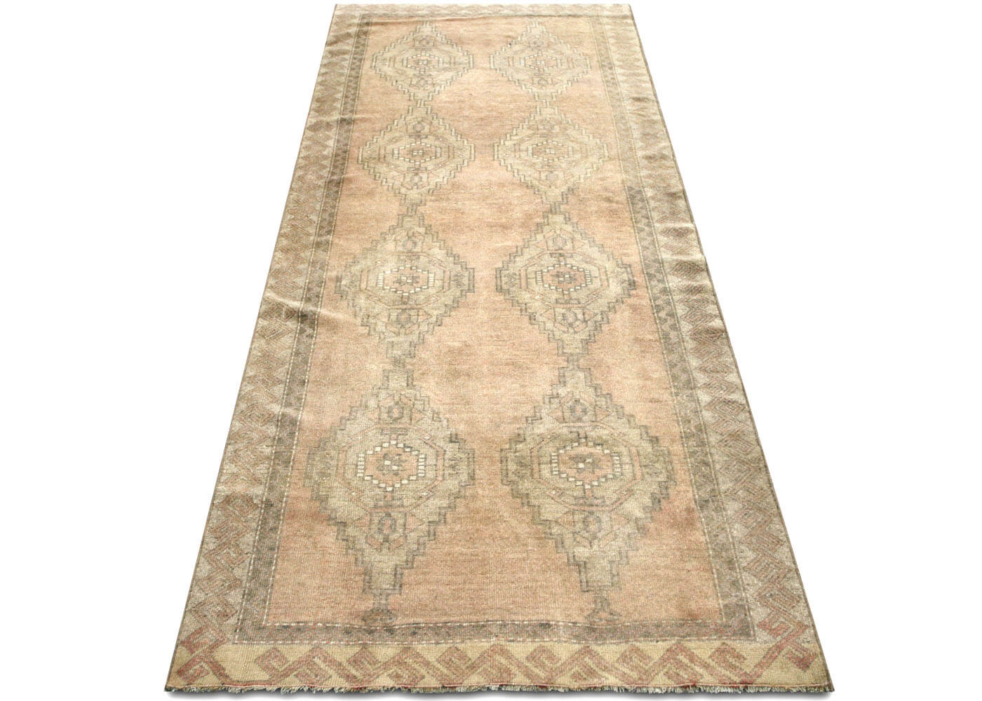 Vintage Turkish Oushak Runner - 3'7" x 9'8" - 088554