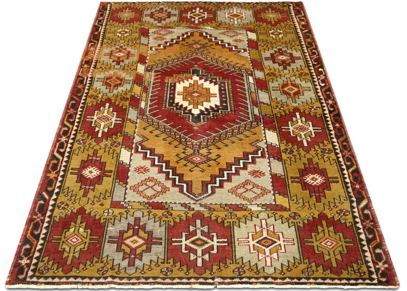 Vintage Turkish Oushak Rug - 4' x 6' - 088590
