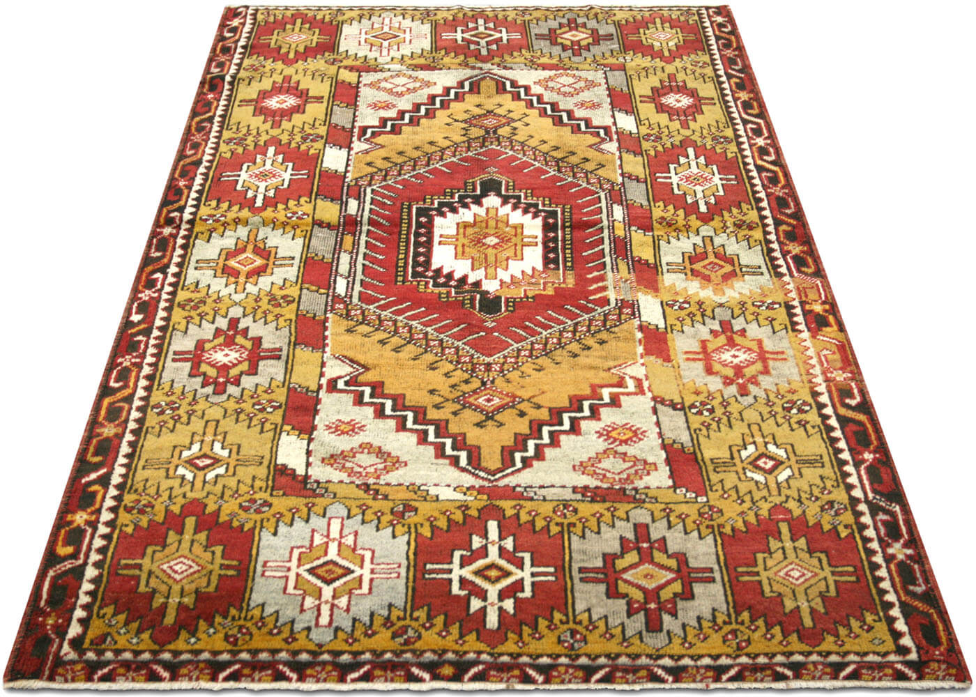 Vintage Turkish Oushak Rug - 4' x 6' - 088590