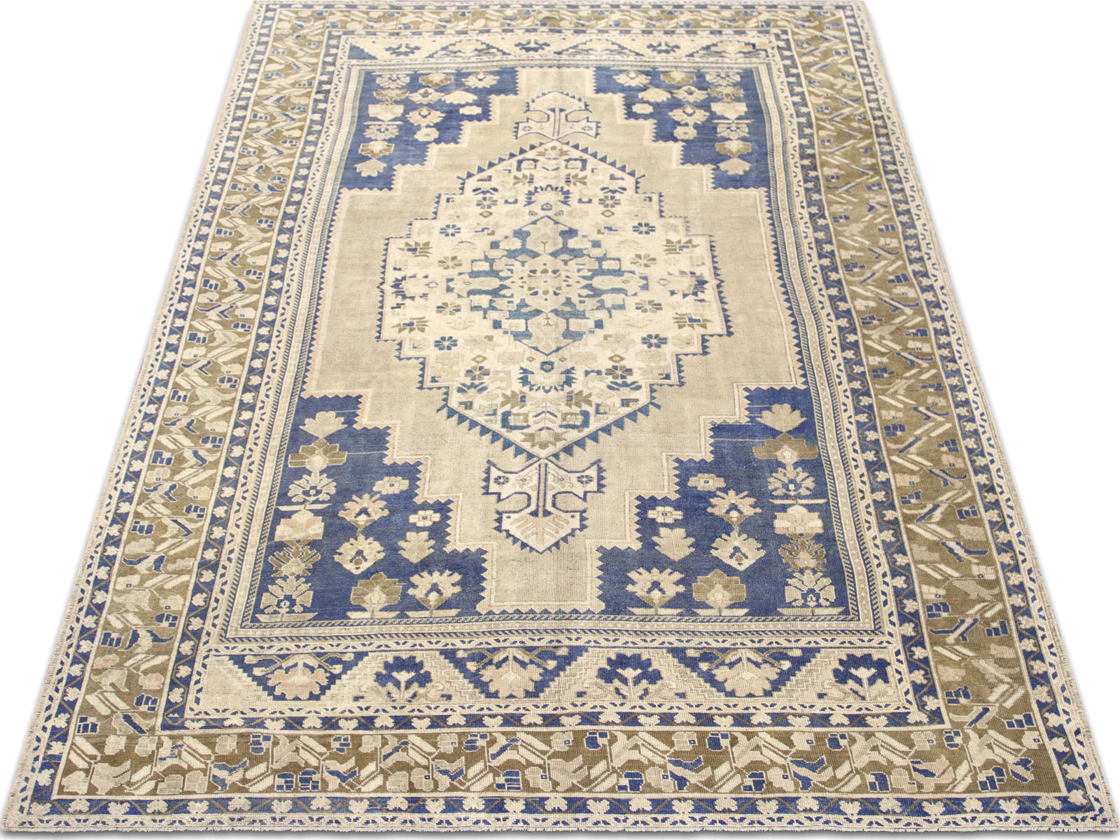 Vintage Turkish Oushak Rug - 7'6" x 13'5"