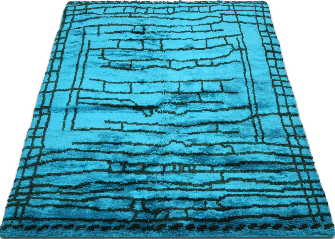Vintage Turkish Shag Rug - 6'1" x 8' - 088793