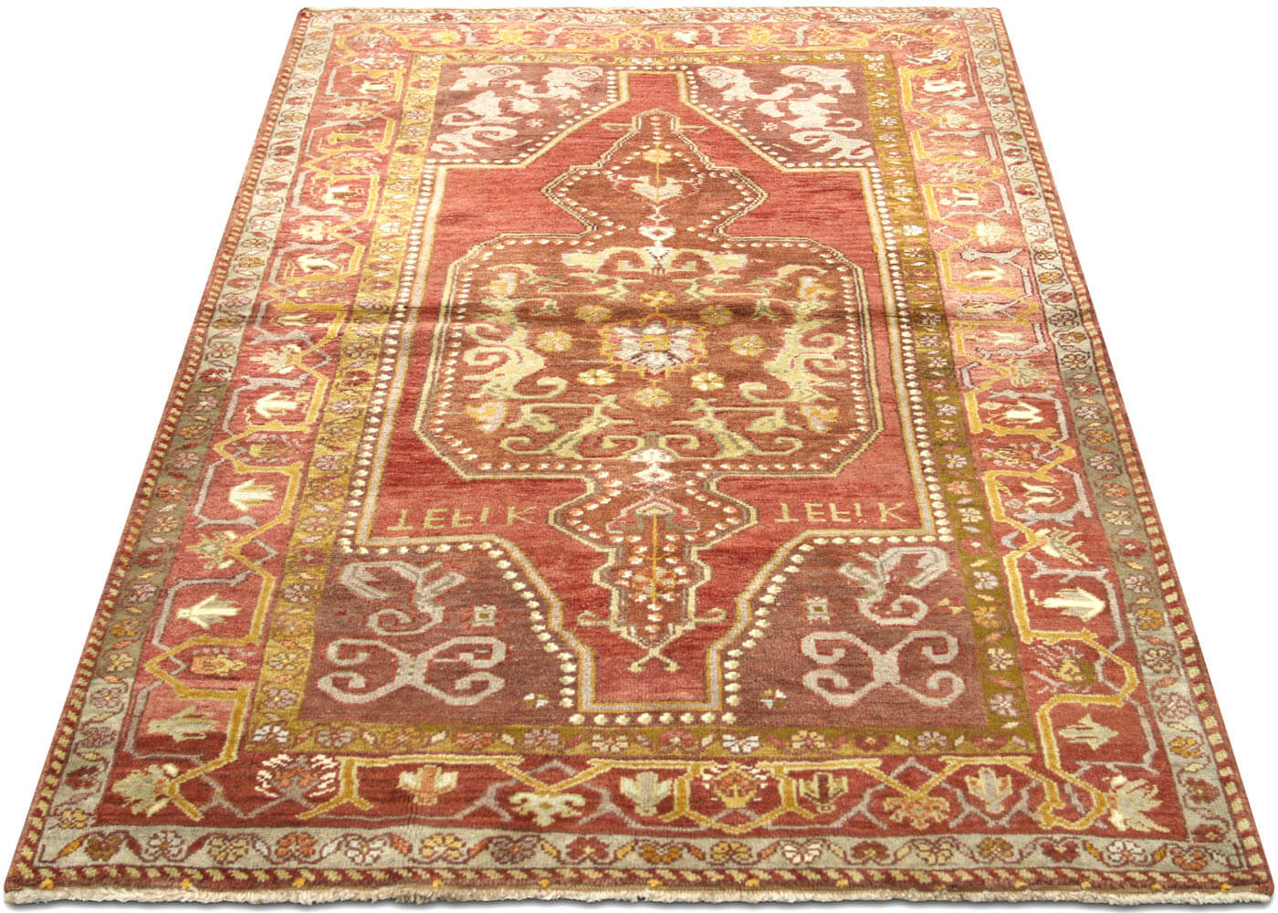 Vintage Turkish Oushak Rug - 4'4" x 6'4" - 088803