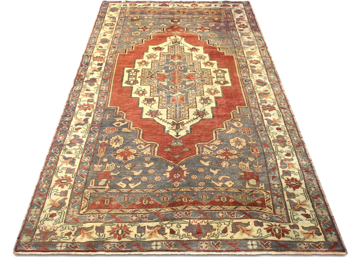 Vintage Turkish Oushak Rug - 5'5" x 10'3" - 088821