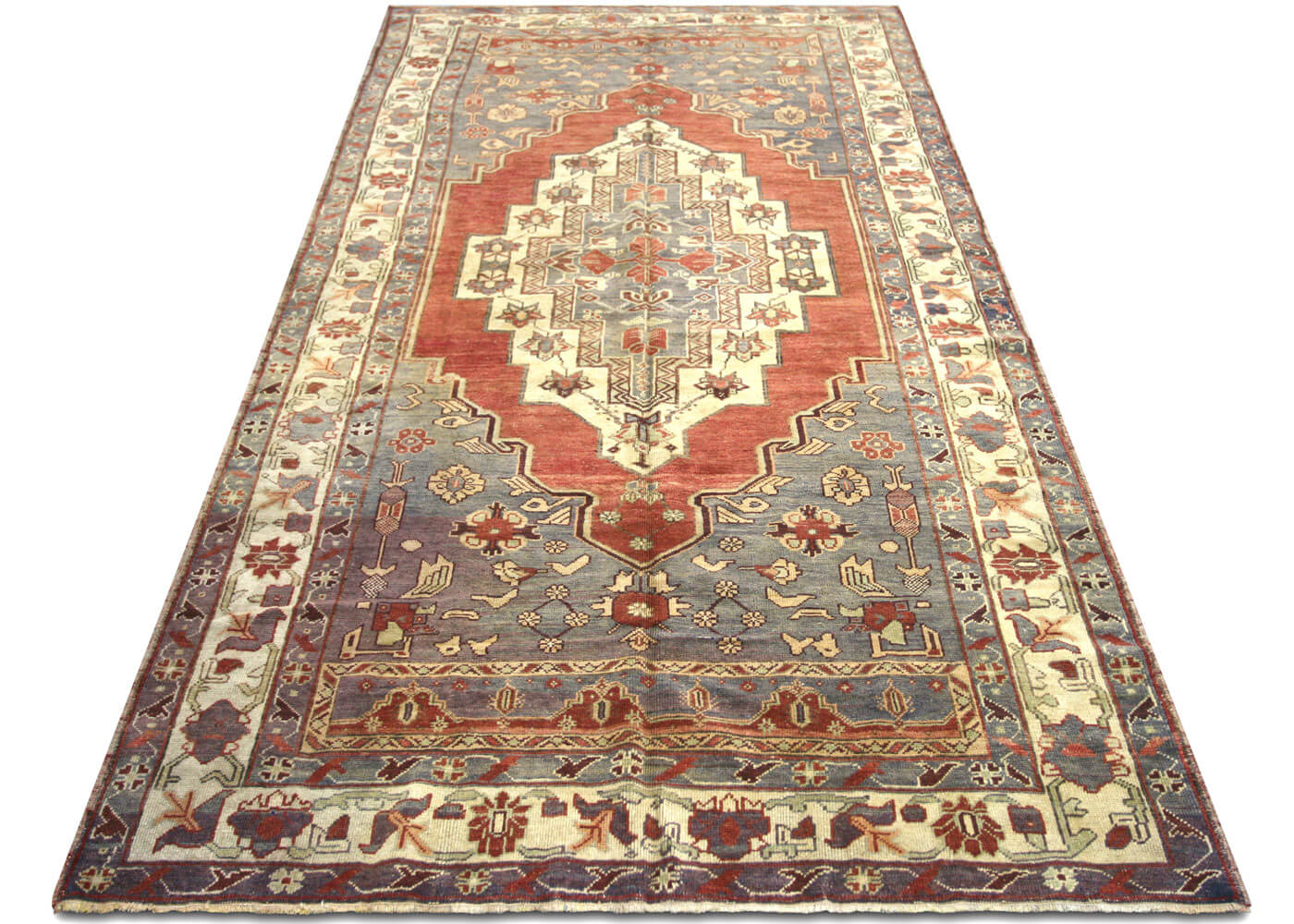 Vintage Turkish Oushak Rug - 5'5" x 10'3" - 088821