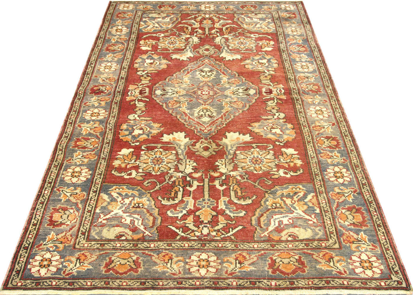 Vintage Turkish Oushak Rug - 3'7" x 6'2" - 088833