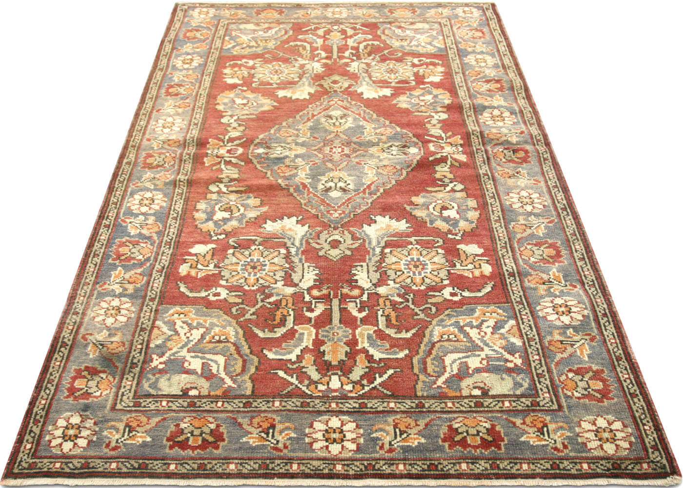 Vintage Turkish Oushak Rug - 3'7" x 6'2" - 088833