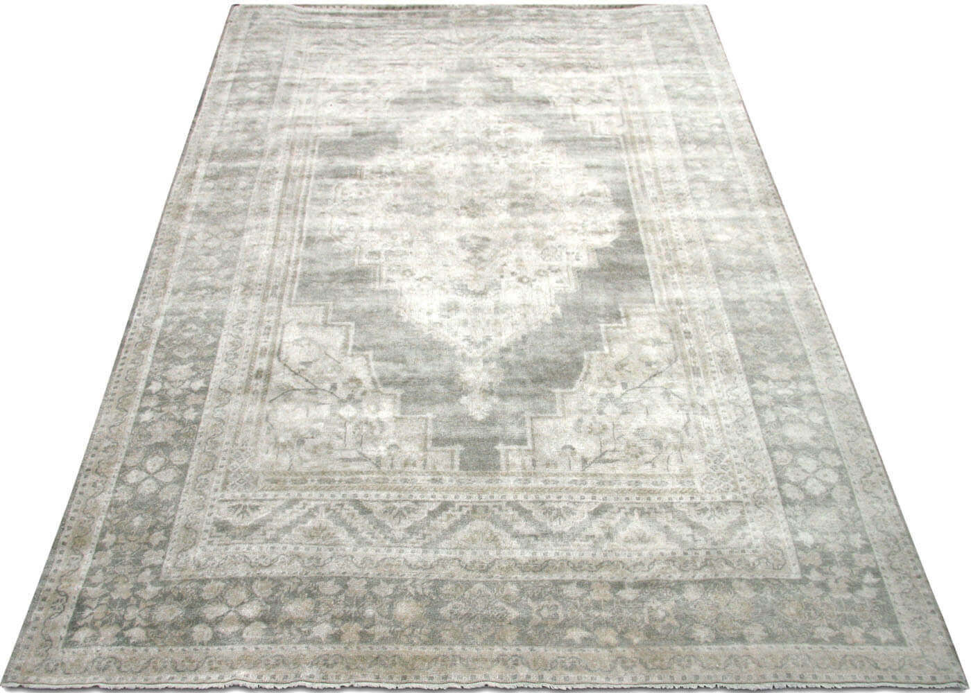 Vintage Turkish Oushak Rug - 7'7" x 12'5" - 088846