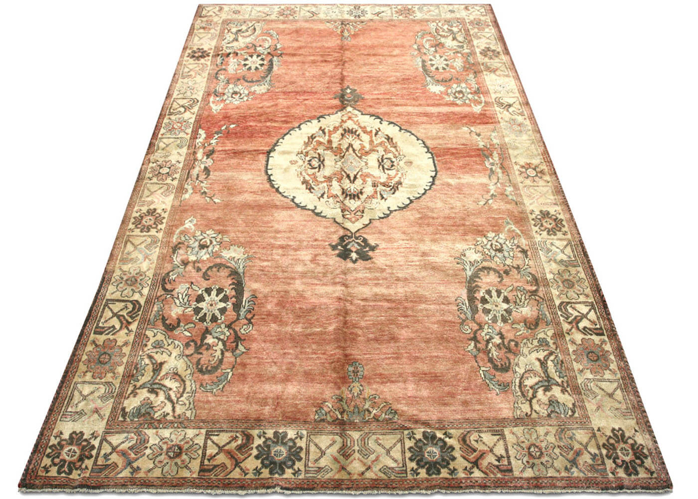 Vintage Turkish Oushak Rug - 6'5" x 10'4" - 088900
