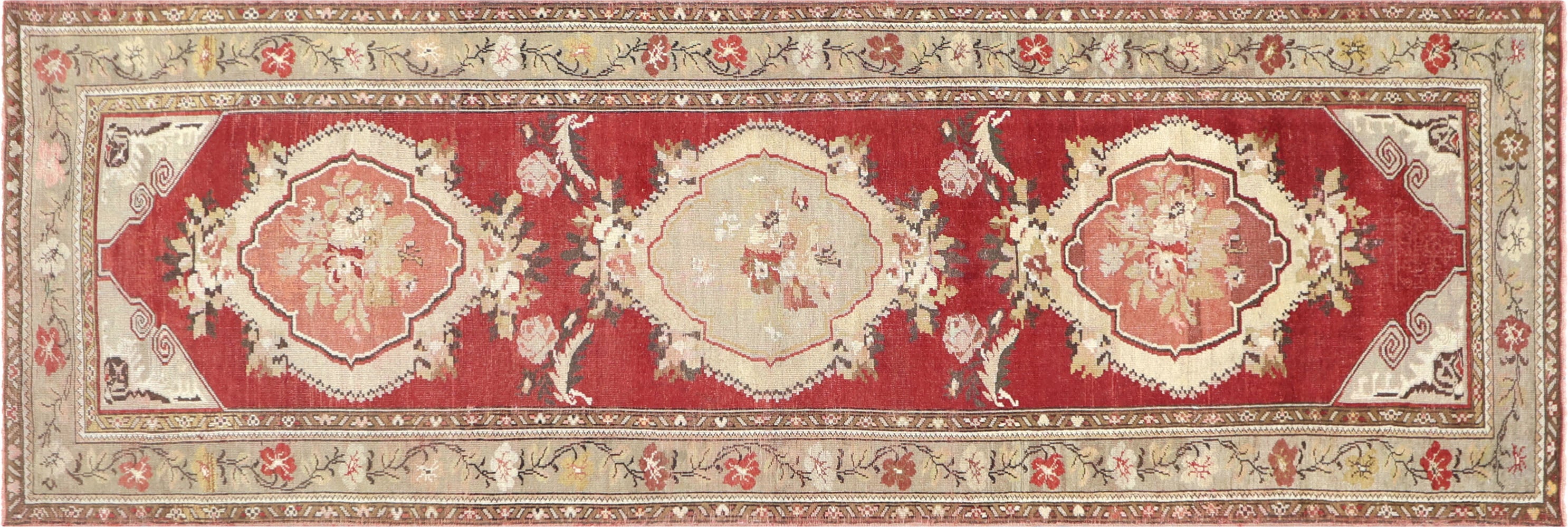 Vintage Turkish Oushak Runner - 3'6" x 10'5"