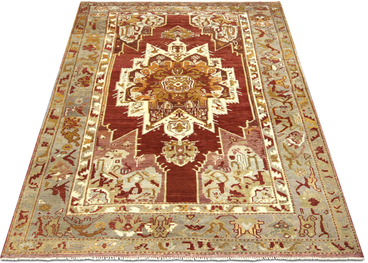 Vintage Turkish Oushak Rug - 4'5" x 6'9" - 088963