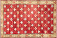 Vintage Turkish Oushak Rug in Red tones and an All Over pattern. Measuring 6 feet 10 inches x 10 feet 1 inches – SKU 088969