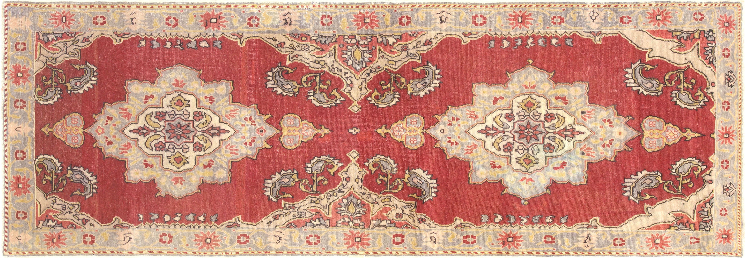 Vintage Turkish Oushak Runner - 3'1" x 9'1" - 088972