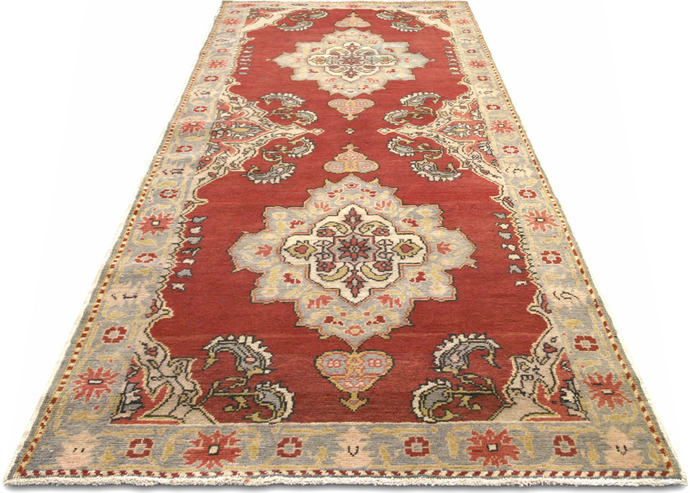 Vintage Turkish Oushak Runner - 3'1" x 9'1" - 088972