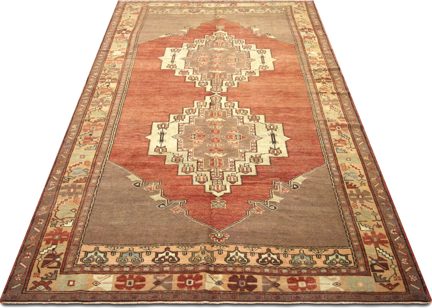 Vintage Turkish Oushak Rug - 5'2" x 11'4" - 088990