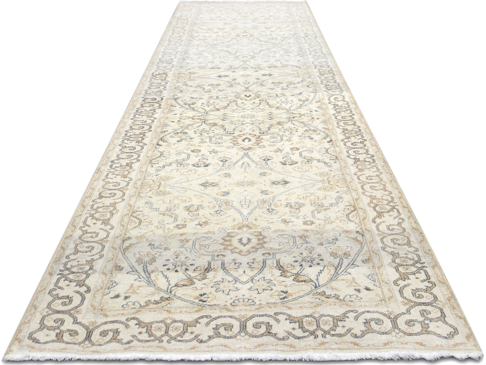 Vintage Persian Tabriz Runner - 2'6" x 11'7"