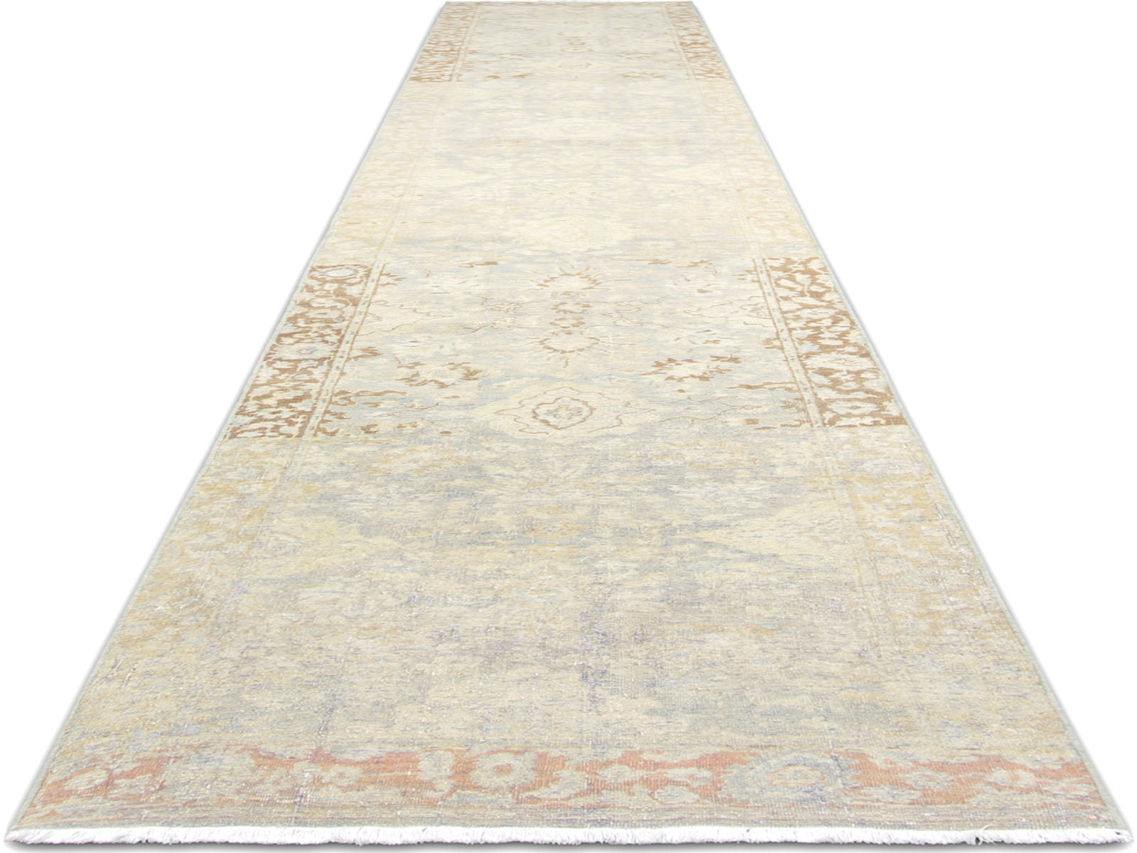 Vintage Persian Tabriz Runner - 2'5" x 15'3"