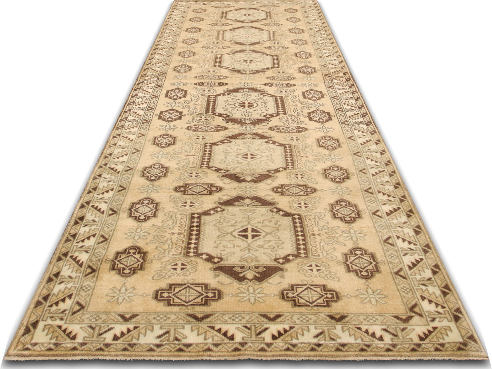 Vintage Turkish Oushak Runner - 3'2" x 11'11"