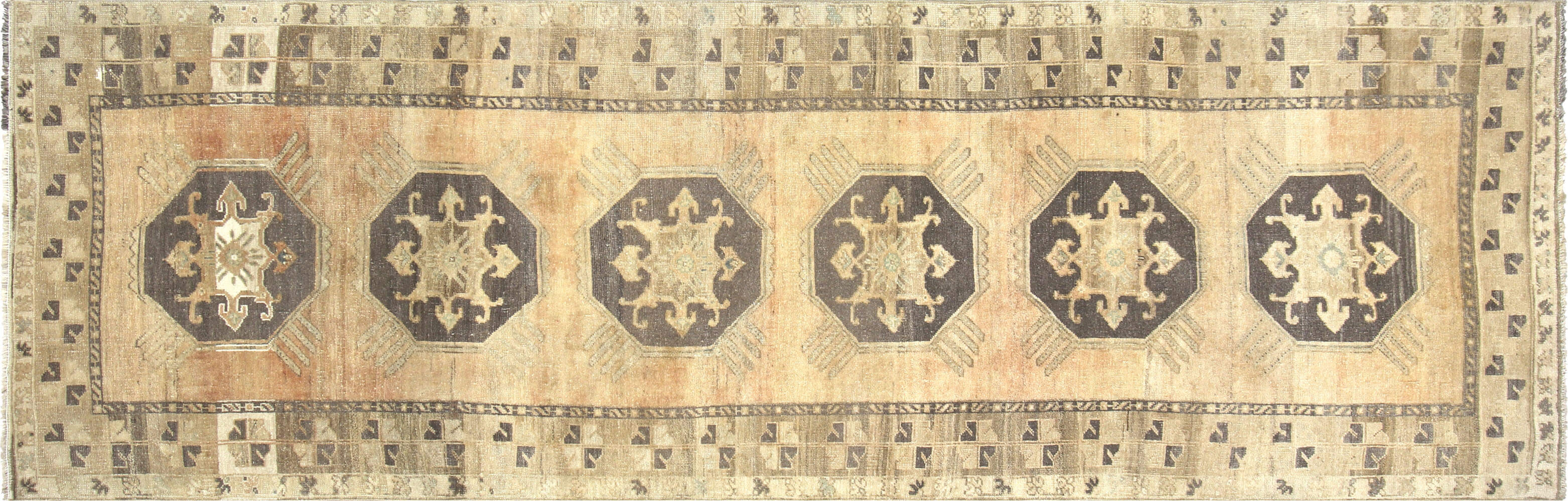 Vintage Turkish Oushak Runner - 3'10 x 11'10" - 091127