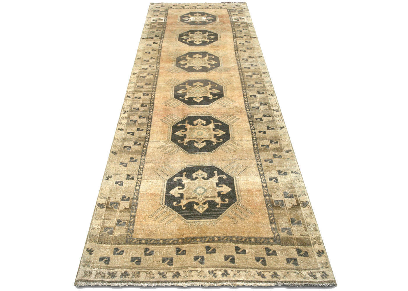 Vintage Turkish Oushak Runner - 3'10 x 11'10" - 091127