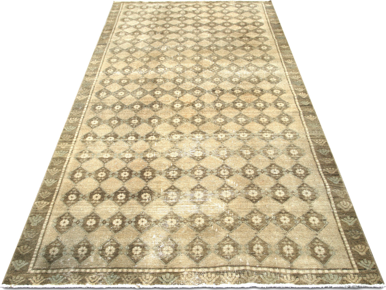 Vintage Turkish Oushak Rug - 4'10" x 10'2"