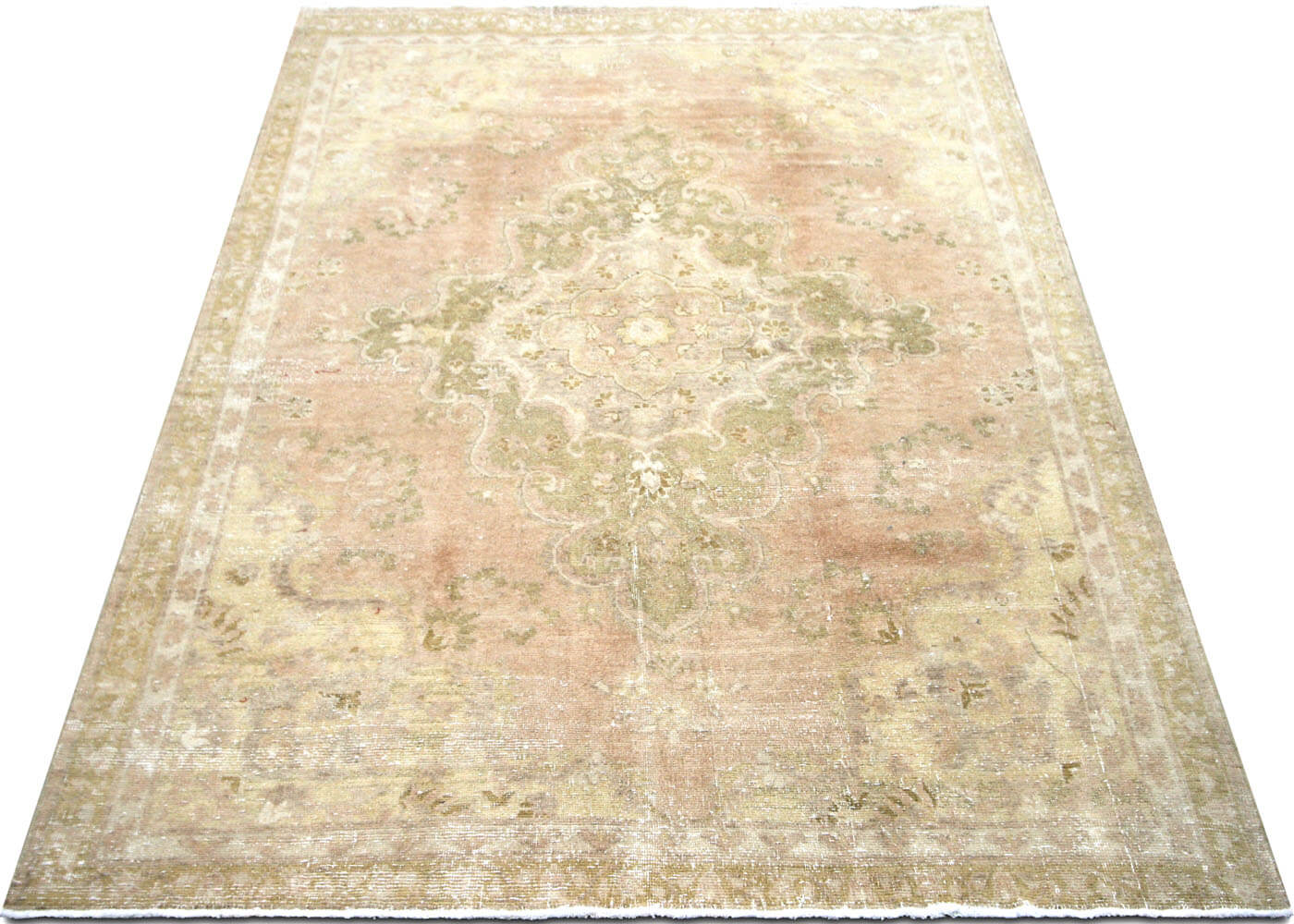 Vintage Turkish Oushak Rug - 6'4" x 9'7" - 091164