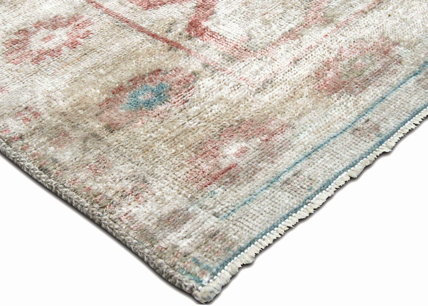 Vintage Turkish Oushak Rug - 6'8" x 10'9" - 091165