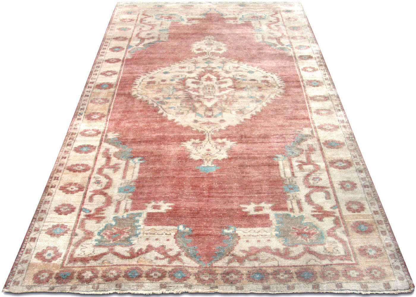 Vintage Turkish Oushak Rug - 6'8" x 10'9" - 091165