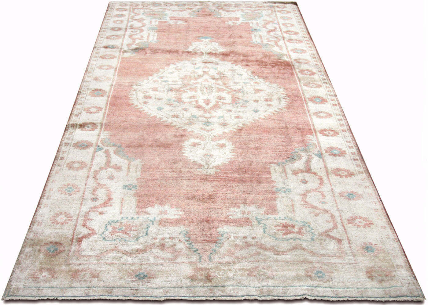 Vintage Turkish Oushak Rug - 6'8" x 10'9" - 091165