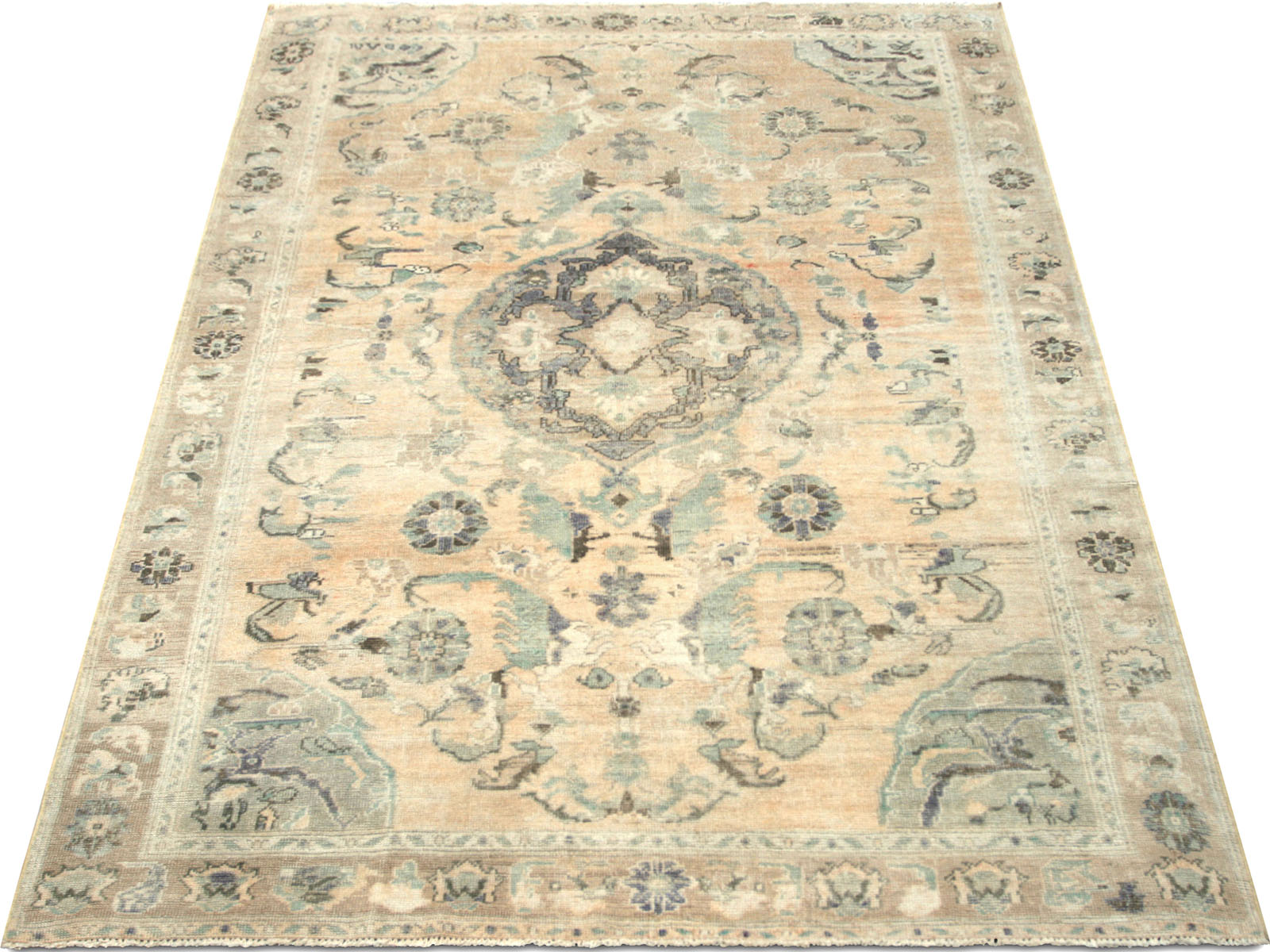 Vintage Turkish Oushak Rug - 5'5" x 8'2" - 091173