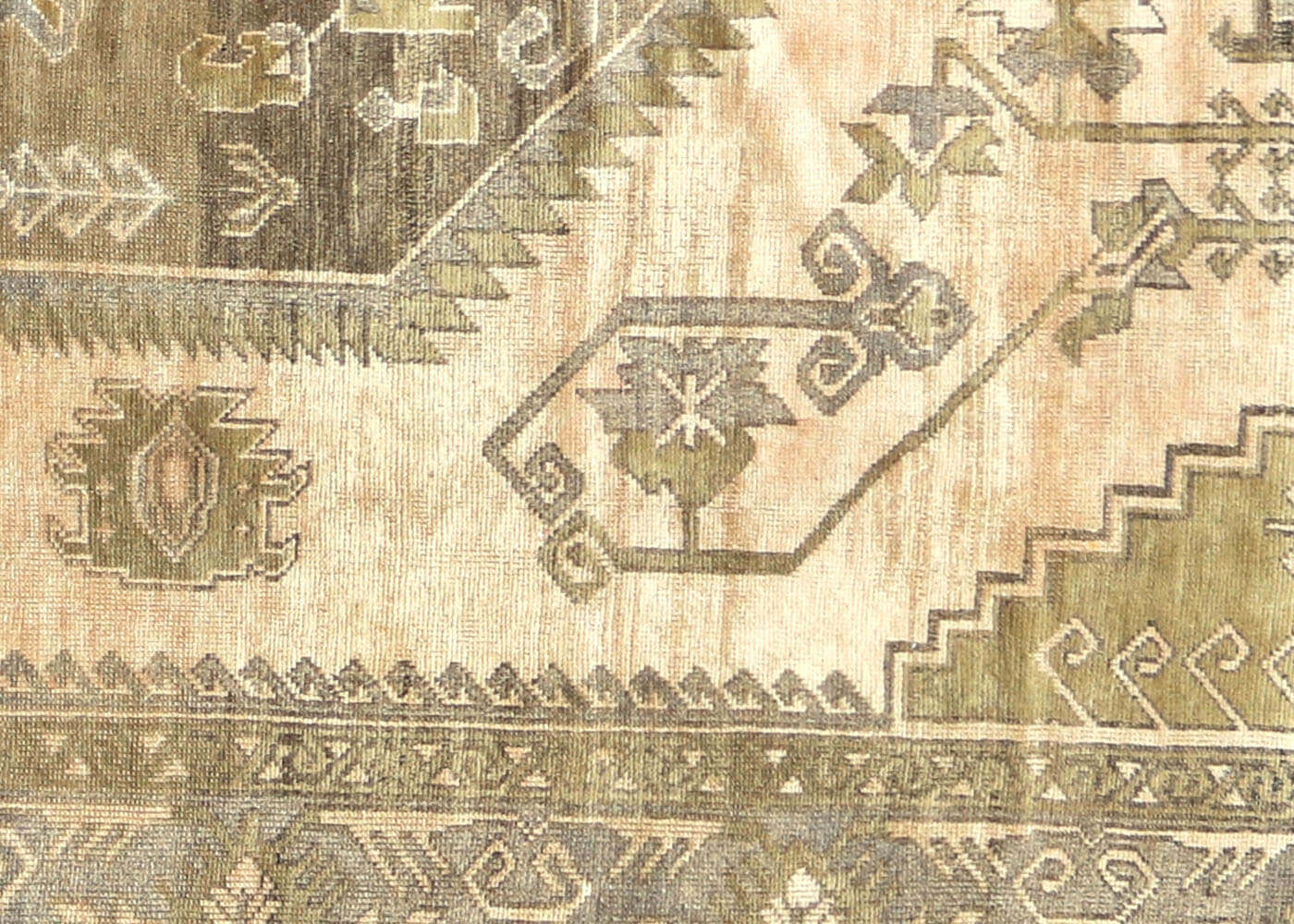 Vintage Turkish Oushak Rug - 6'6" x 10'8" - 091189