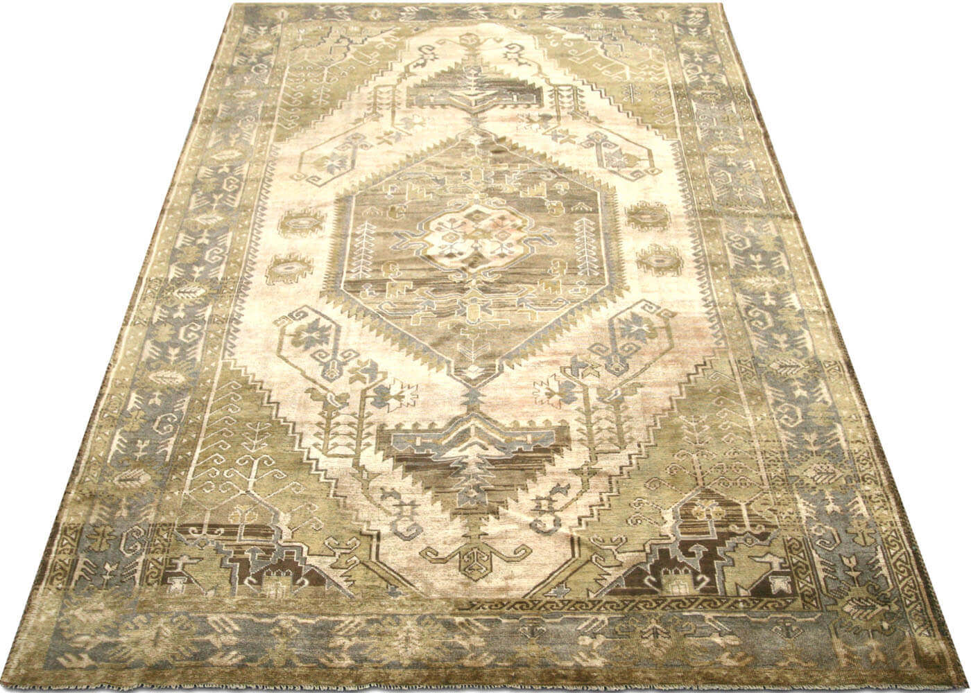 Vintage Turkish Oushak Rug - 6'6" x 10'8" - 091189