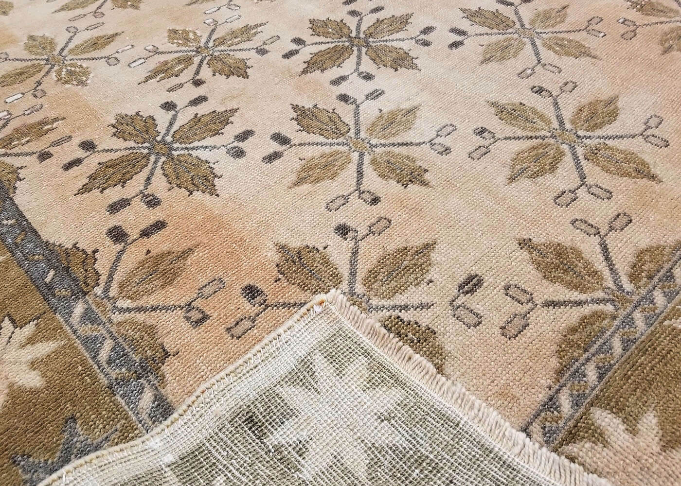 Vintage Turkish Oushak Rug - 4'10" x 9' - 091191