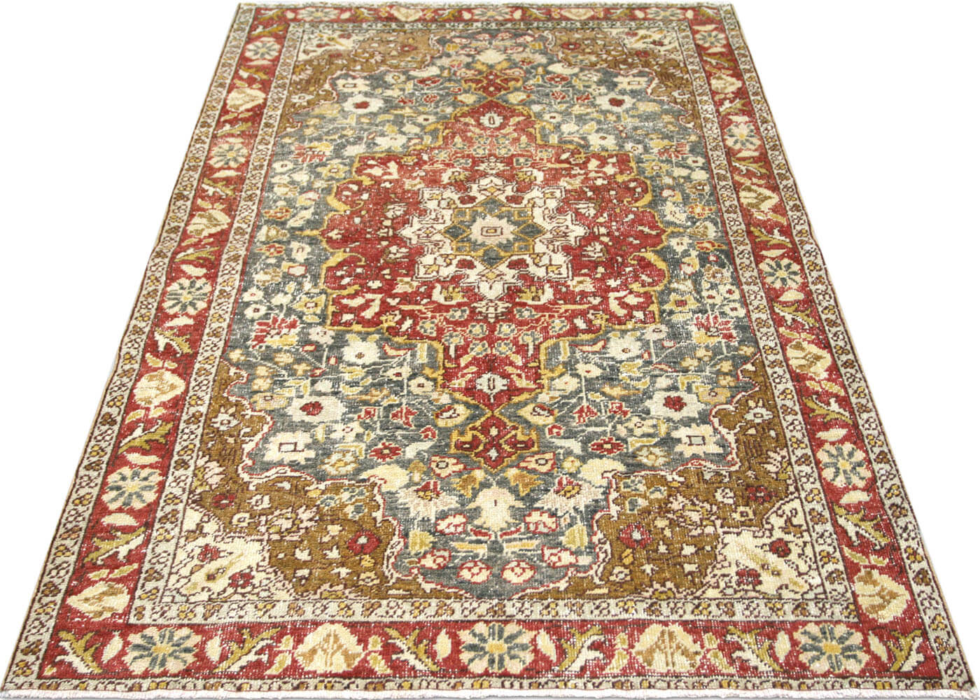 Vintage Turkish Oushak Rug - 4'4" x 6'4" - 091194