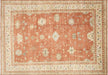 Vintage Turkish Oushak Rug in Red tones and an All Over pattern. Measuring 10 feet 11 inches x 15 feet 9 inches – SKU 091219