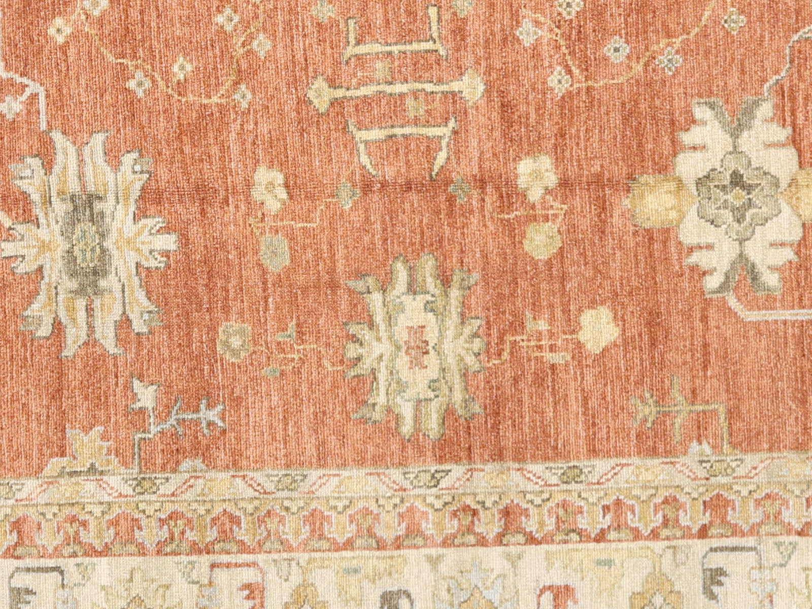 Vintage Turkish Oushak Rug - 10'11" x 15'9" - 091219