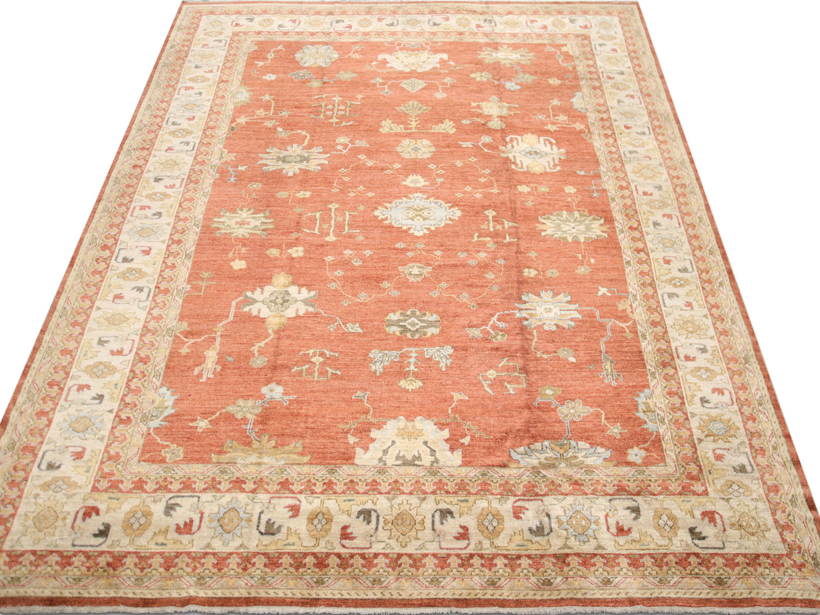 Vintage Turkish Oushak Rug - 10'11" x 15'9" - 091219