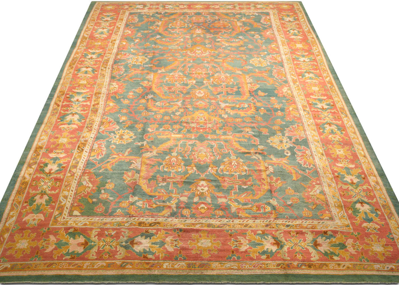 Antique Turkish Oushak Rug - 12'2" x 22'2" - 091259