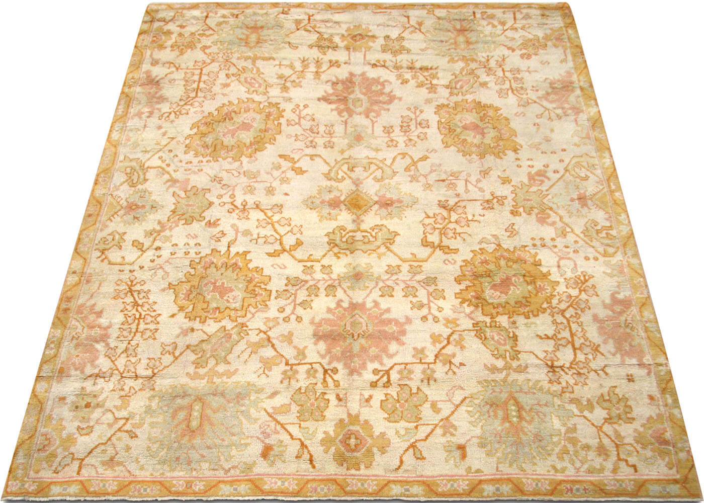 Antique Turkish Oushak Rug - 10'4" x 11'9" - 091268