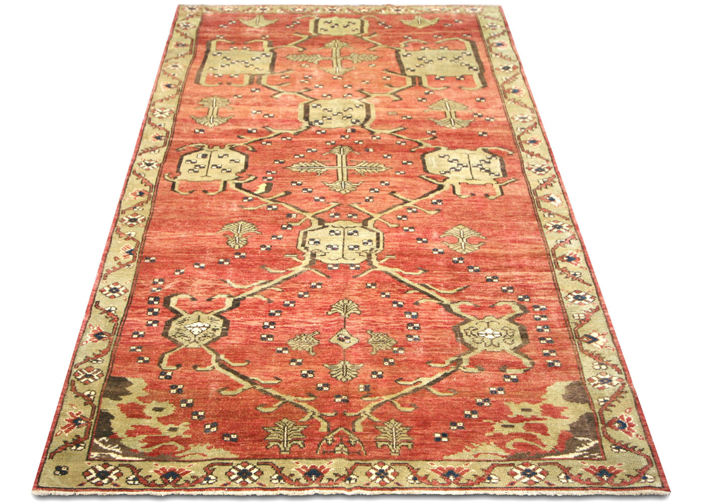 Vintage Turkish Oushak Rug - 5'6" x 10'4" - 091408