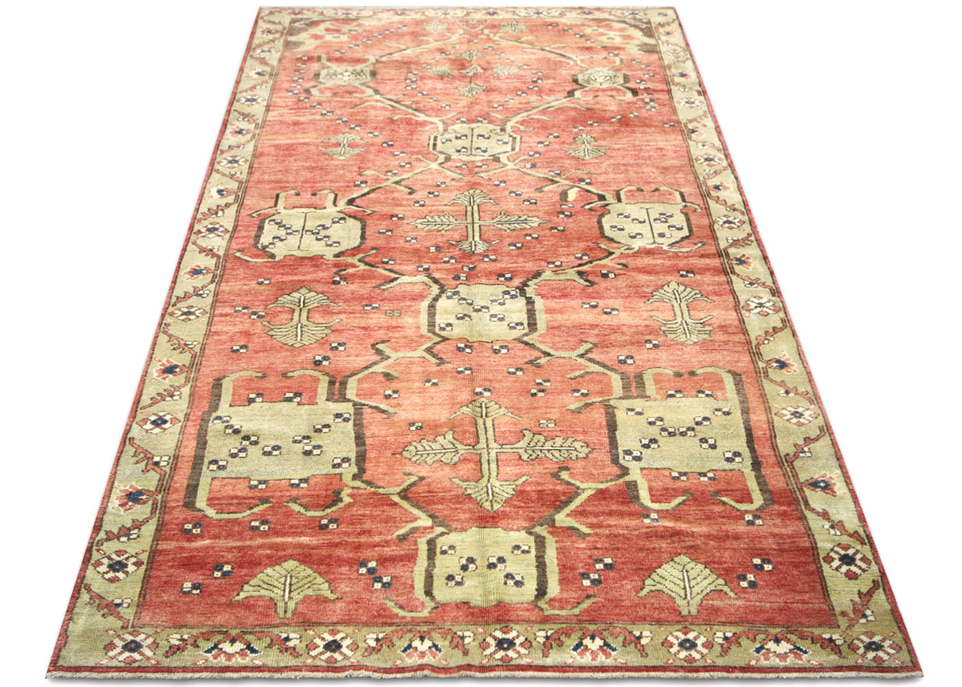 Vintage Turkish Oushak Rug - 5'6" x 10'4" - 091408