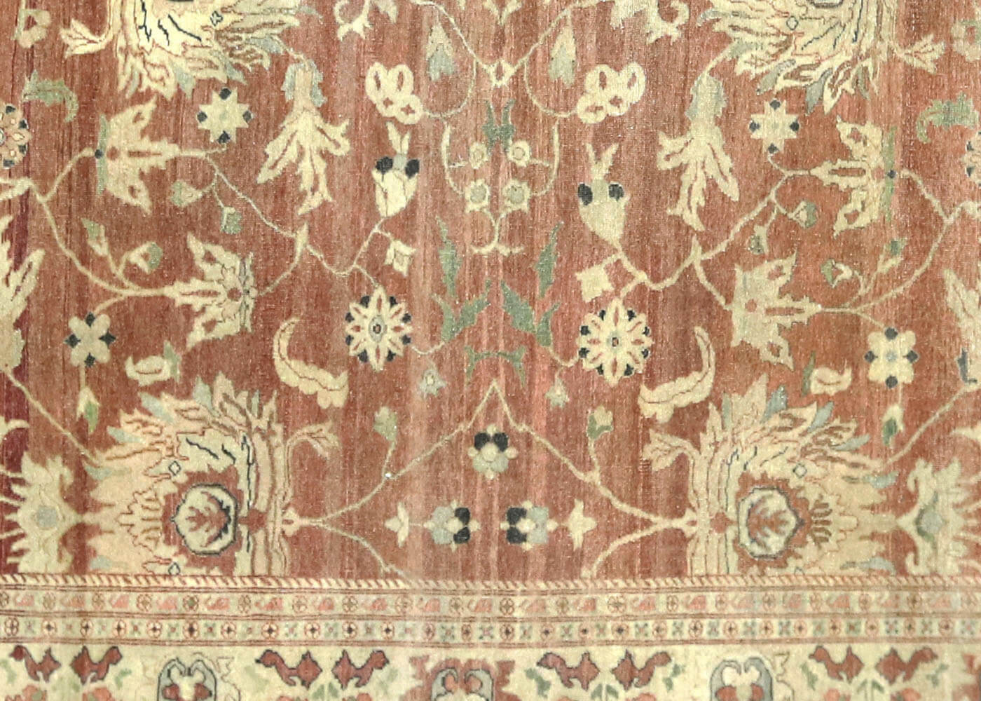 Vintage Egyptian Tabriz Rug - 9'11" x 19' - 100149
