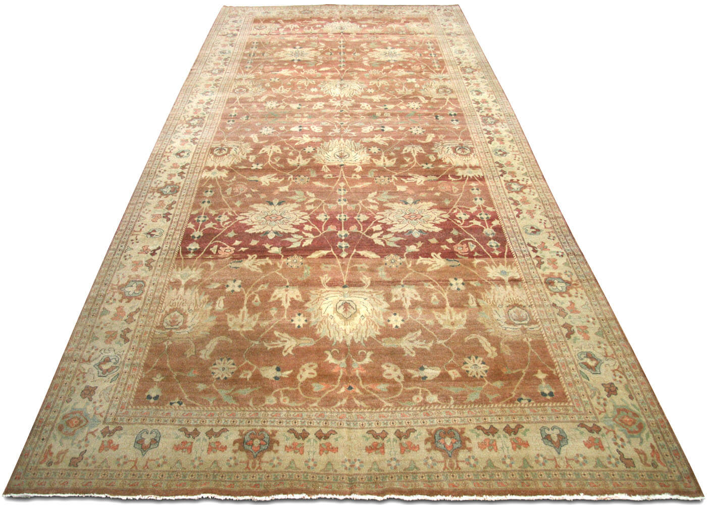 Vintage Egyptian Tabriz Rug - 9'11" x 19' - 100149