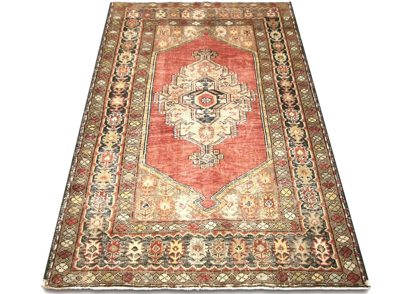 Vintage Turkish Oushak Rug - 4' x 6'8" - 100427