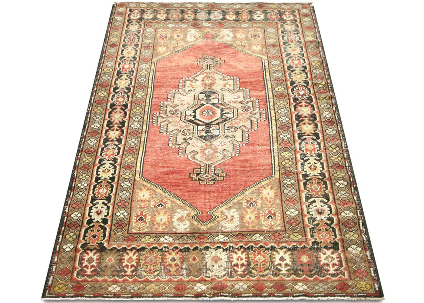Vintage Turkish Oushak Rug - 4' x 6'8" - 100427