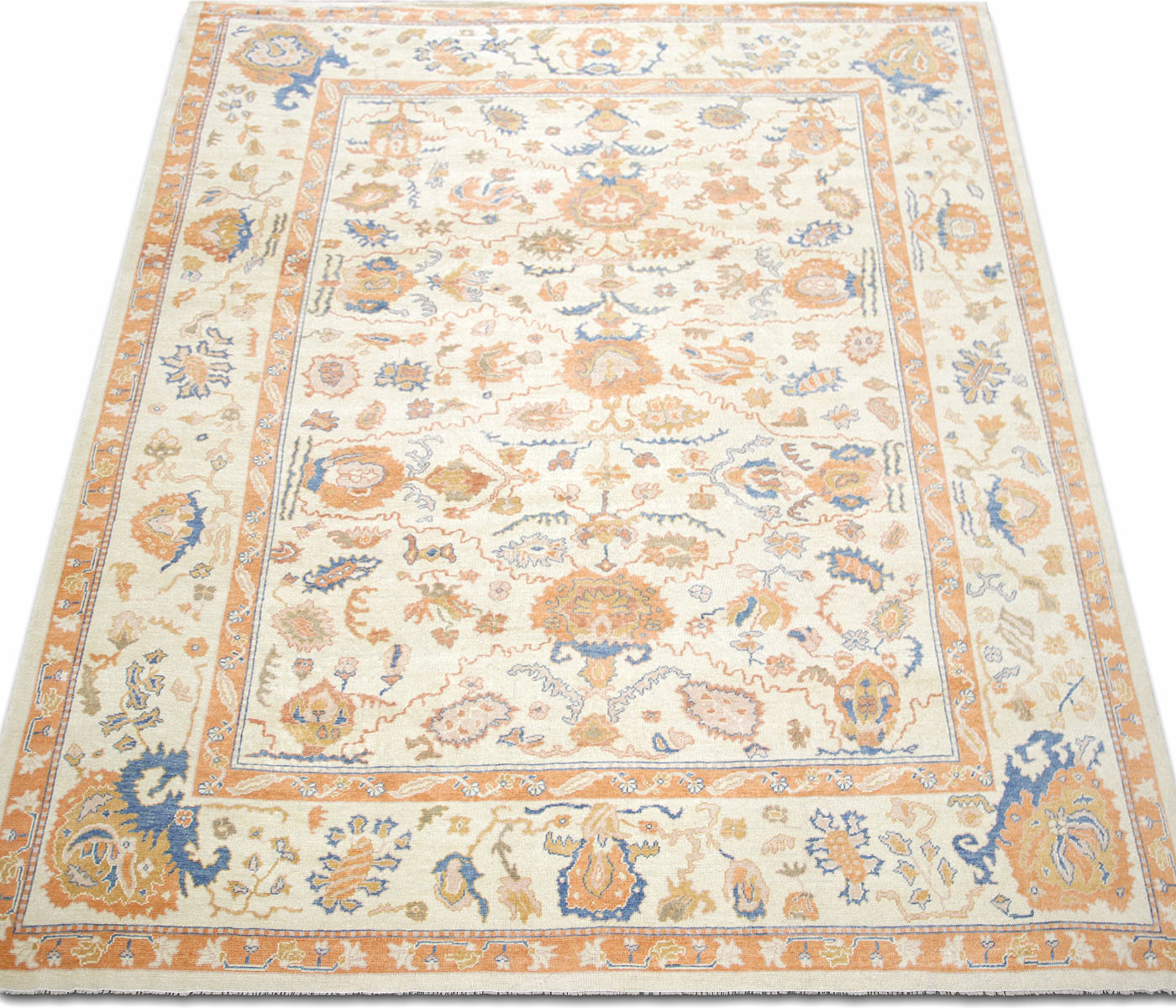 Vintage Turkish Oushak Rug - 10'8" x 13'10"