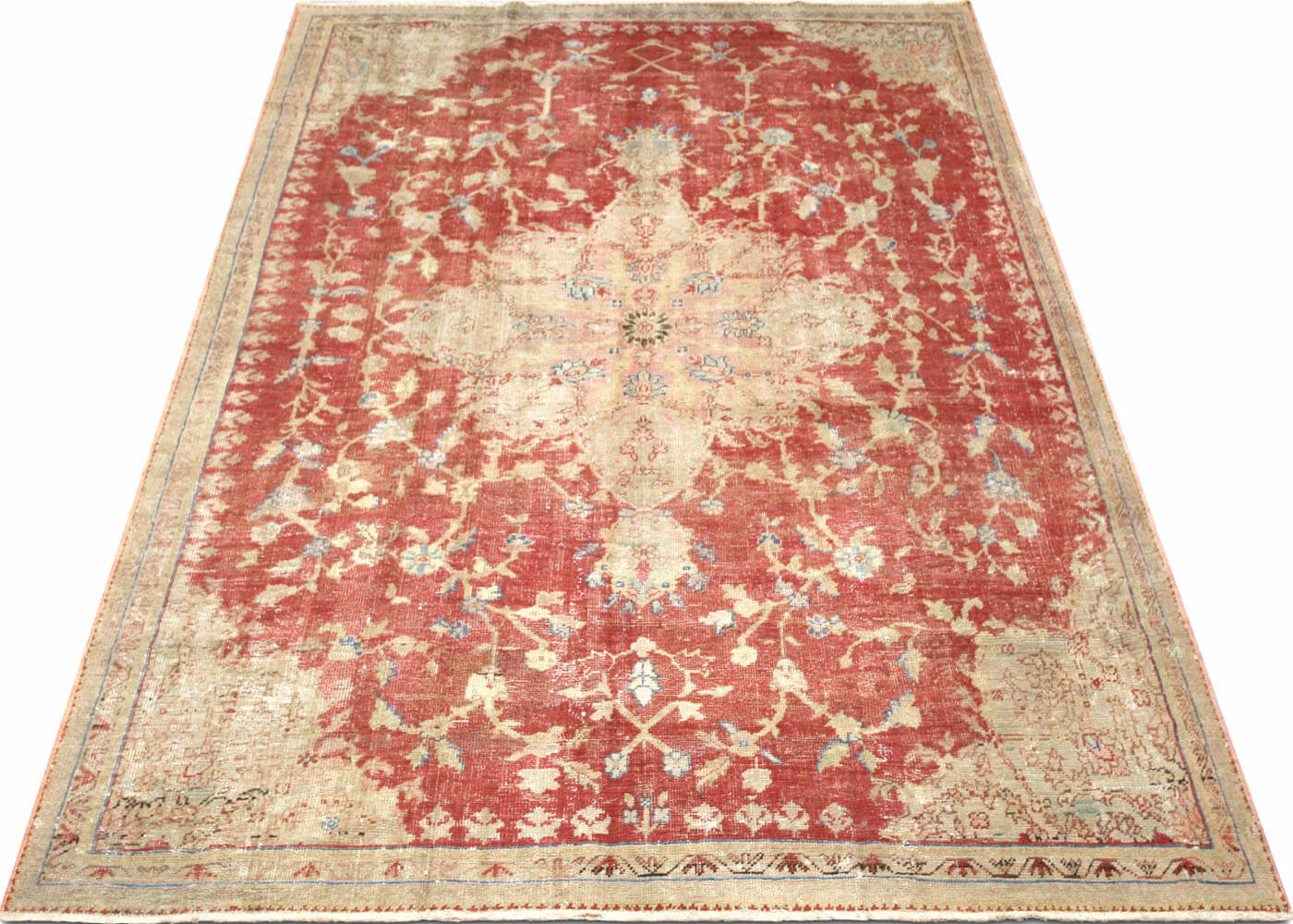 Antique Turkish Oushak Rug - 9'1" x 12'9" - 110042