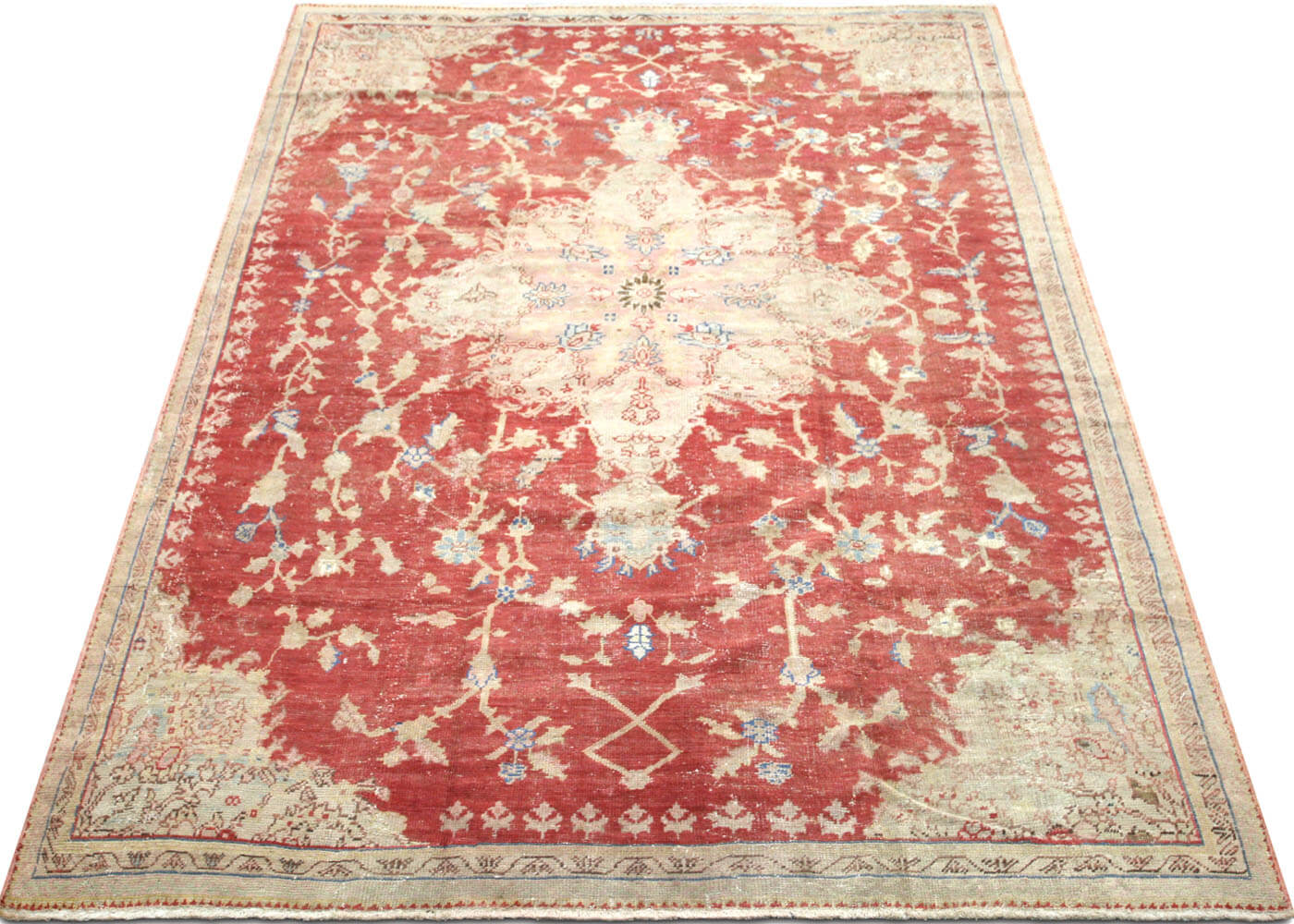 Antique Turkish Oushak Rug - 9'1" x 12'9" - 110042