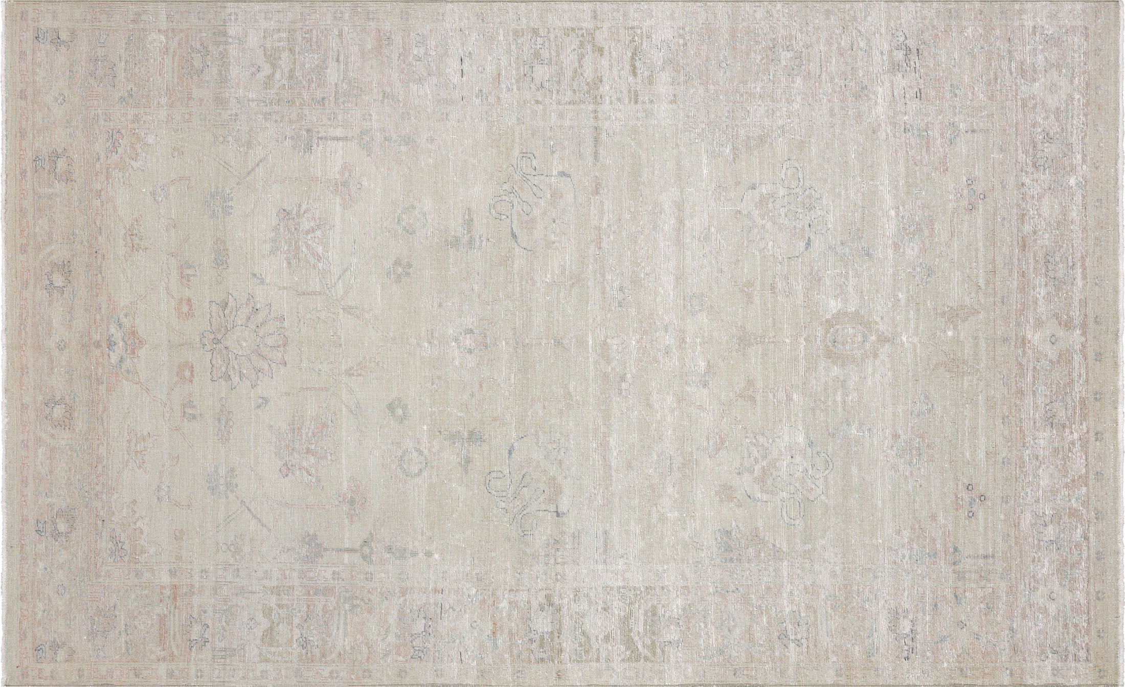 Vintage Egyptian Tabriz Rug in Grey tones and an All Over pattern. Measuring 5 feet 7 inches x 9 feet 0 inches – SKU 110447