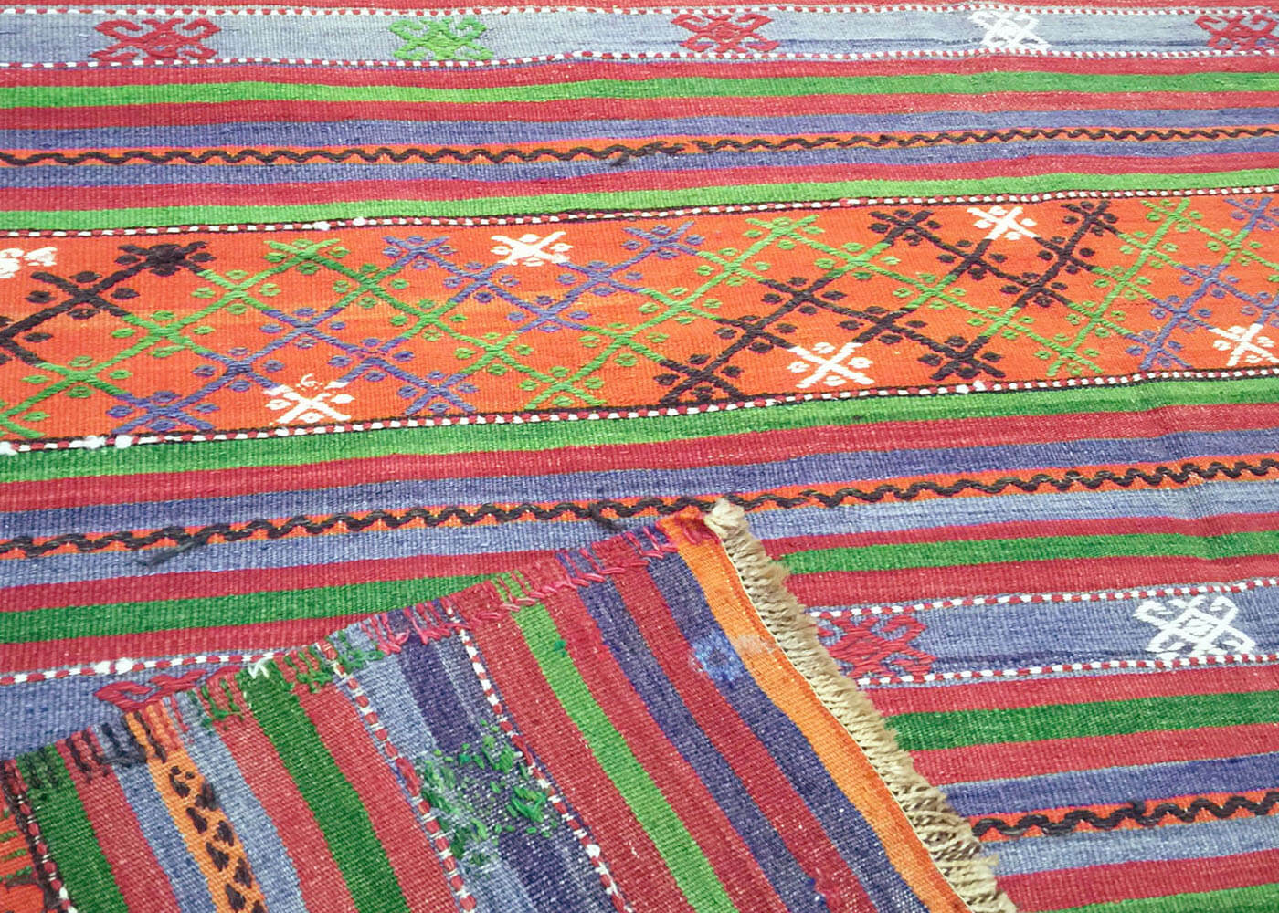 Vintage Turkish Kilim - 5'8" x 10'1" - 110580