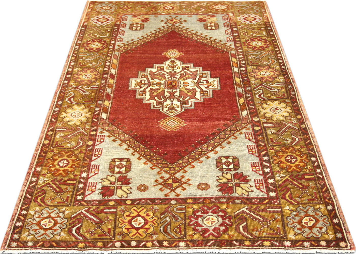 Vintage Turkish Oushak Rug - 3'8" x 6'2" - 110662